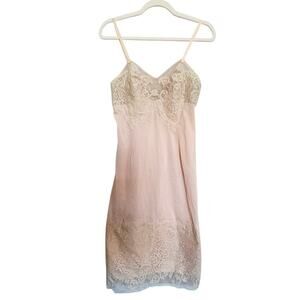 VTG Vanity Fair slip dress Lace Peach Sz 34 Vixen Festival